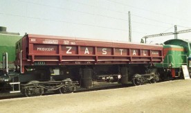 Wagon samowyładowczy na bocznicy we Wrocławiu, 22.05.1992.
Fot. J. Szeliga....